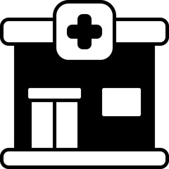 clinic solid line icon