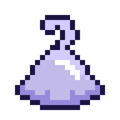 Fototapeta premium Pixelated of Slime, Purple with Tentacle