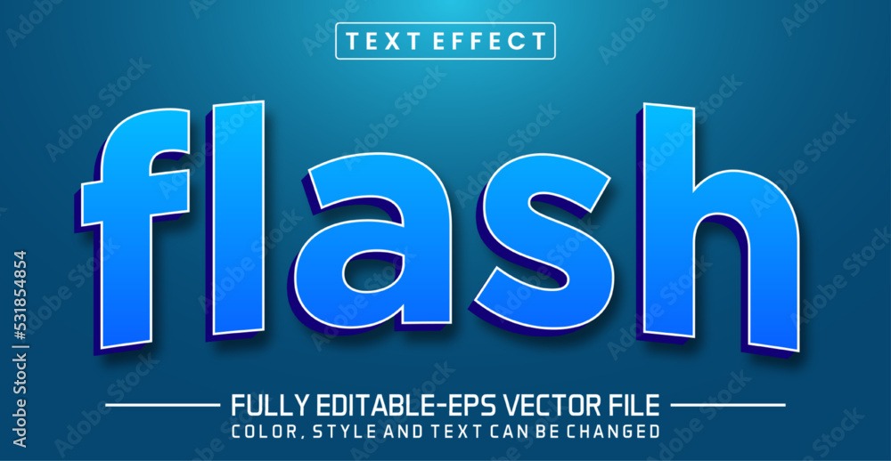 Poster flash text editable style effect