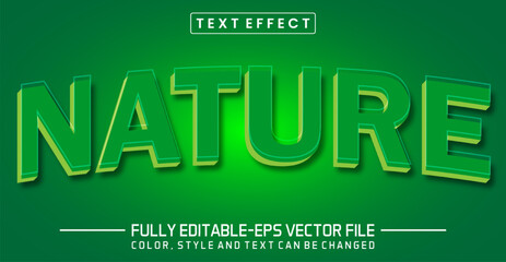 Fototapeta premium Nature text editable style effect