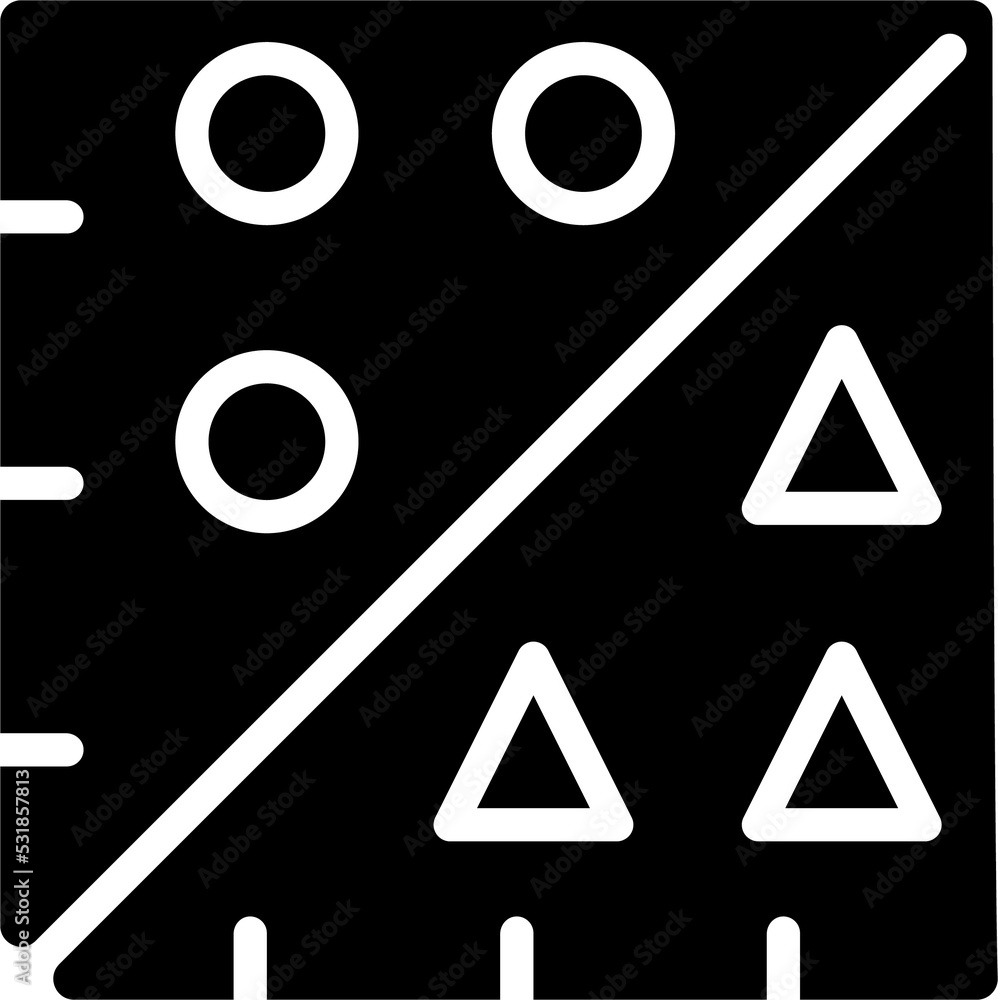 Poster Analytics of data mining process black glyph icon. Development graph. Virtual information statistics. Collect and analyze digital data. Silhouette symbol on white space. Vector isolated illustration