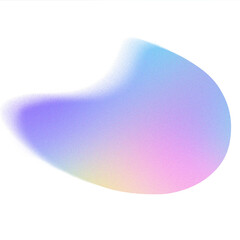 Abstract pastel neon blurred motion grainy gradient on transparent background