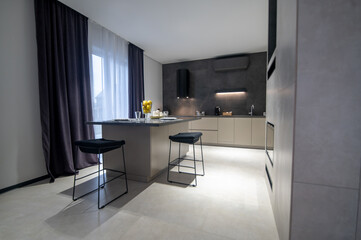 Cozy dining area in a modern studio flat