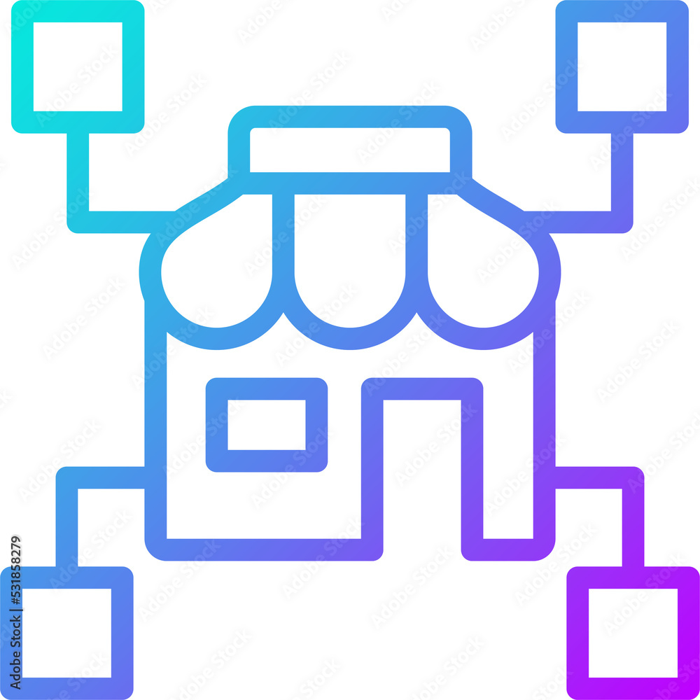 Aufkleber retail business data mining gradient linear vector icon. financial information for entrepreneurs. an