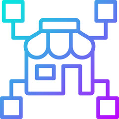 Retail business data mining gradient linear vector icon. Financial information for entrepreneurs. Analyzing data set. Thin line color symbol. Modern style pictogram. Vector isolated outline drawing