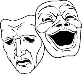 Theater Or Theatre Drama Comedy And Tragedy Masks