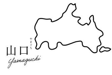 山口 やまぐち yamaguchi　シンプルな地図