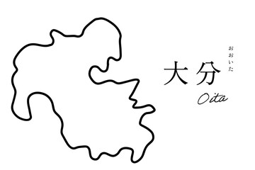 大分 おおいた oita　シンプルな地図