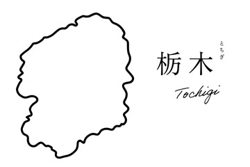 栃木 とちぎ tochigi　シンプルな地図