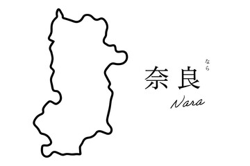 奈良 なら nara　シンプルな地図