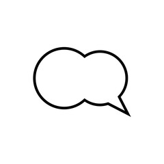 Speech bubbles graphic icon isolated on white background