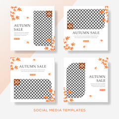 Fashion Sale square banner pack. Vector illustration