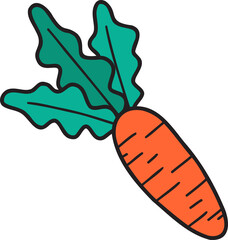 Fototapeta premium Hand Drawn cute carrots illustration