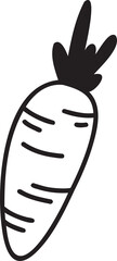Hand Drawn cute carrots illustration