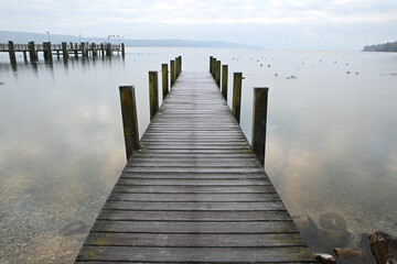 Fototapeta premium pier on the lake