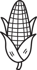 Hand Drawn sweetcorn illustration
