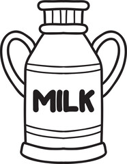 Hand Drawn milk bucket illustration