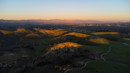 Fototapeta na wymiar Simi Hills at Sunset