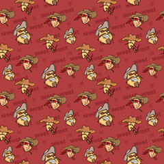 Western Guys Pattern Clipart 