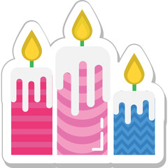 Candles Colored Vector Icon 
