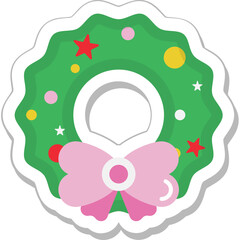 Wreath Colored Vector Icon 