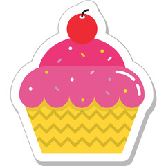 Cupcake Colored Vector Icon