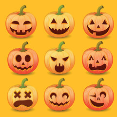halloween pumpkin set