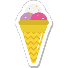 Ice Cone Colored Vector Icon