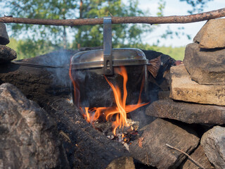 pot over a fire