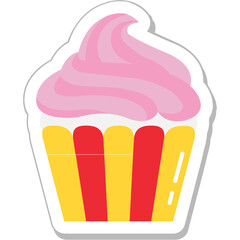 Cupcake Colored Vector Icon