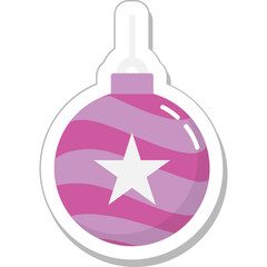 Obraz premium Bauble Colored Vector Icon