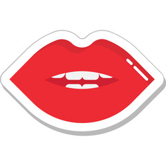 Lips Colored Vector Icon