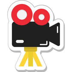 Video Camera Colored Vector Icon 