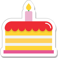 Cake Colored Vector Icon