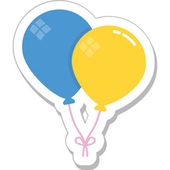 Balloons Colored Vector Icon 
