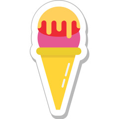 Ice Cone Colored Vector Icon