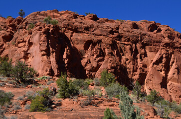 Fototapeta premium Up Close with a Large Red Rock Formation