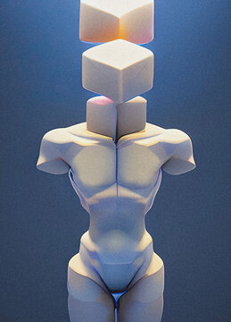 Body dysmorphic disorder, conceptual illustration