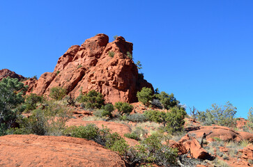 Fototapeta premium Beautiful Day for Hiking in the Red Rocks