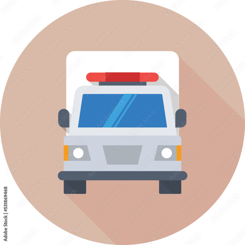 Poster ambulance vector icon