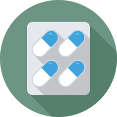 Pills Strip Vector Icon 