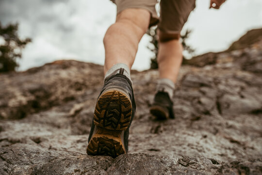 Hiking shoe in the mountains