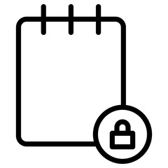 notes padlock icon