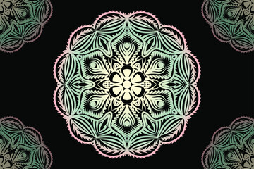 Ornamental round ornament. Lace pattern. Mandala  Background Design.