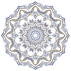 マンダラアート(立体的、幾何学模様、レリーフ風)