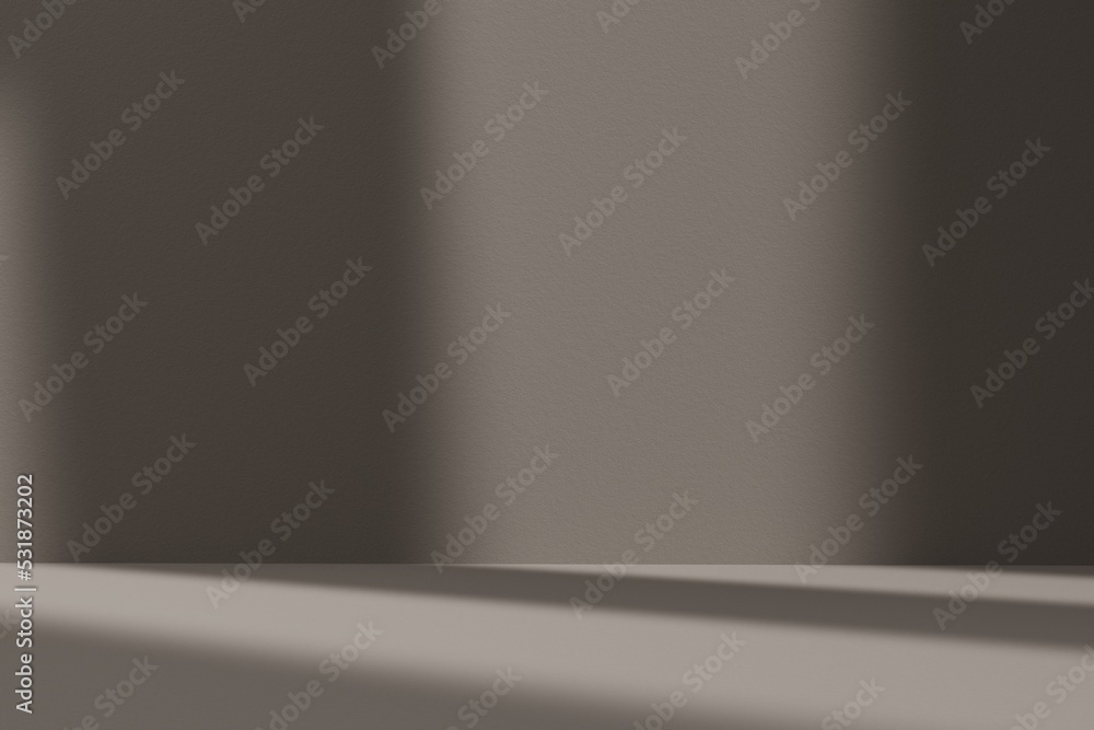 Aufkleber 3d rendering wall background with light of window