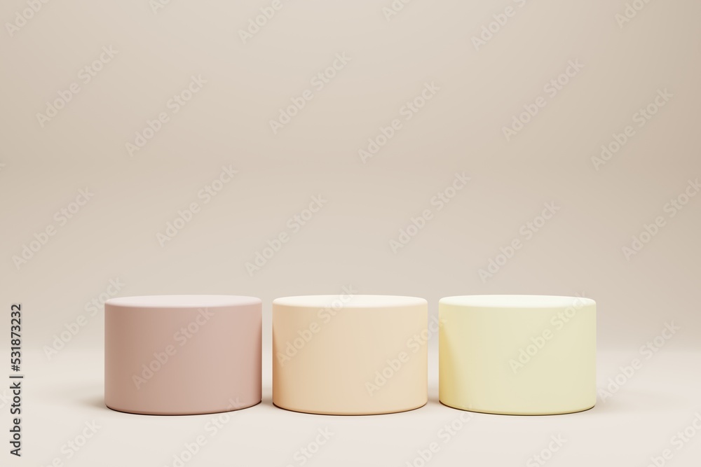 Poster 3d rendering minimalist empty podium for product display stand