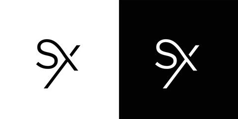 Modern and unique SX initial logo design abstract