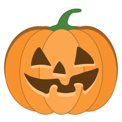 Halloween pumpkin vector icon, Emotion Variation. Simple flat style design elements. Slhouette spooky horror images of pumpkins. Scary Jack-o-lantern facial expressions
