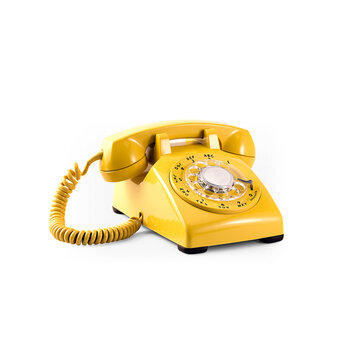 yellow vintage phone